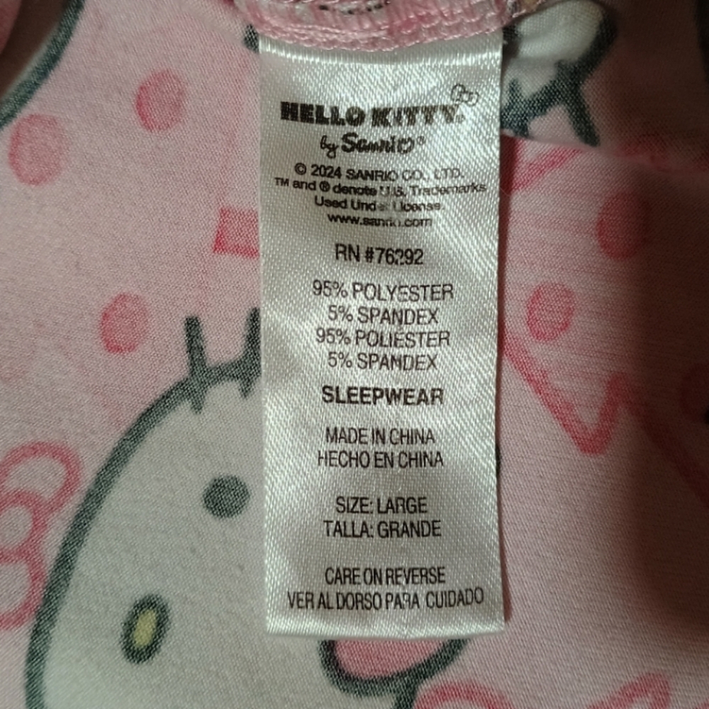 Hello Kitty Pink and Gray Sleepwear Top - Picture 2 of 3